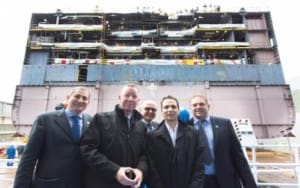 Fincantieri and Princess Cruises launched the bow section 