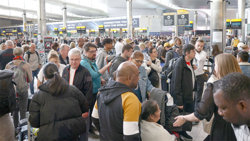 Heathrow airport cancelled more than 60 flights on Monday and warned that it may have to ask airlines to remove more as it struggles to cope with the rebound in travel demand after the pandemic. 