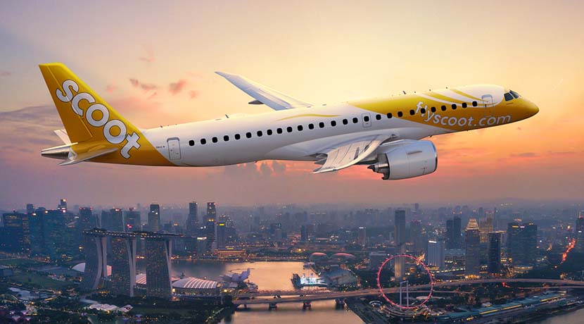 New flight, Scoot, Embraer, inaugural, Krabi, Singapore, aviation, travel