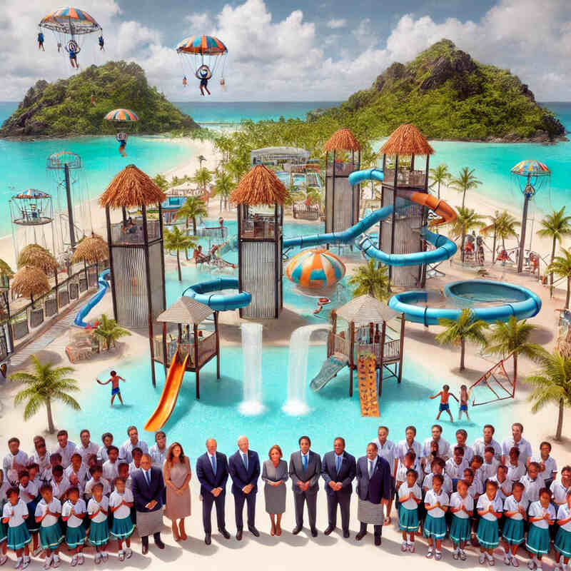 Castaway Island welcomes visitors io Its New Water Park , Courtesy of OUTRIGGER Resorts