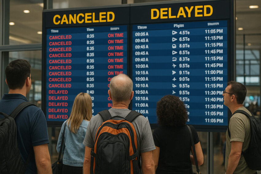 Airport flight cancelled - travel and tour world Us, air canada, american, united, delta, alaska, spirit, frontier, jfk, newark, philadelphia, boston, chicago,