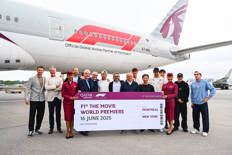 Qatar Airways Celebrates Formula 1 Partnership with Exclusive Charter Flight to F1 The Movie Premiere in New York City