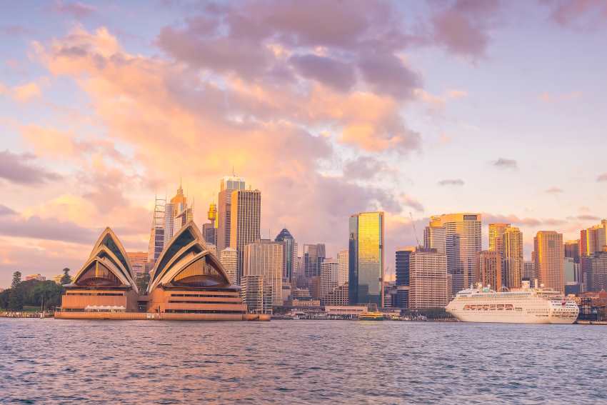 Downtown-sydney-skyline-australia-from-top-view-sunset - travel and tour world