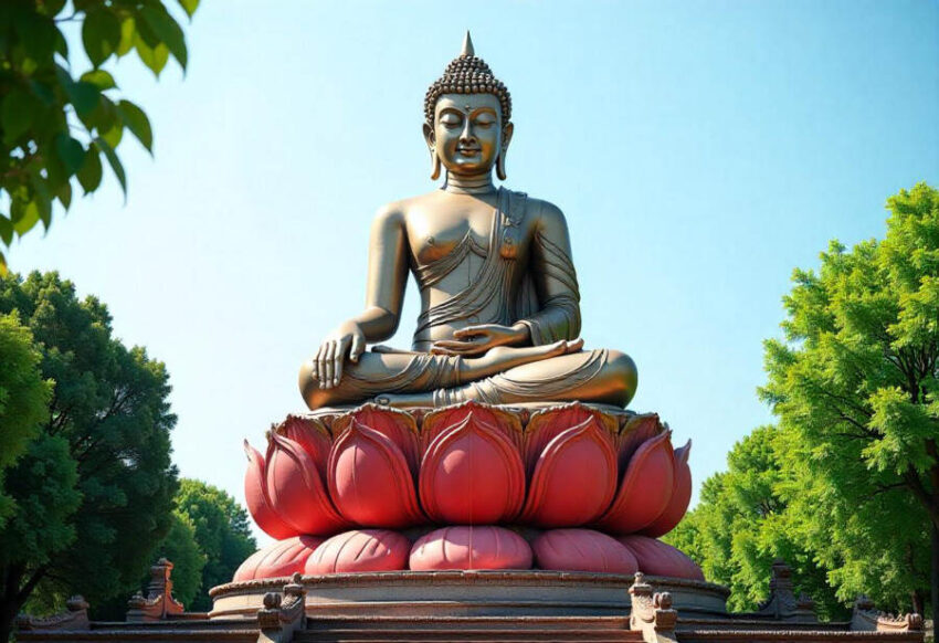 Freepik__a-big-bronze-buddha-st। यात्रा और दौरे की दुनिया चीन, कजाकिस्तान