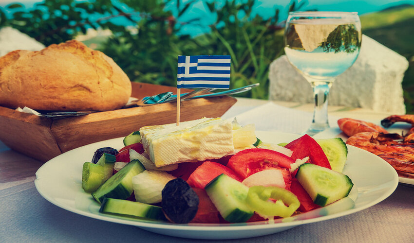 Greek food background - travel and tour world