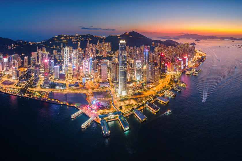 High-angle-view-illuminated-city-night - travel and tour world