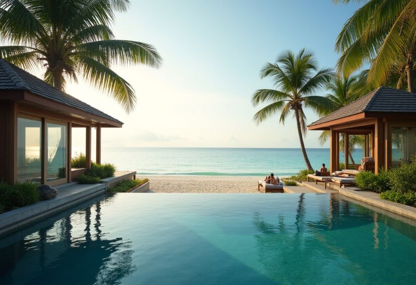 Luxurious beachfront resort - travel and tour world