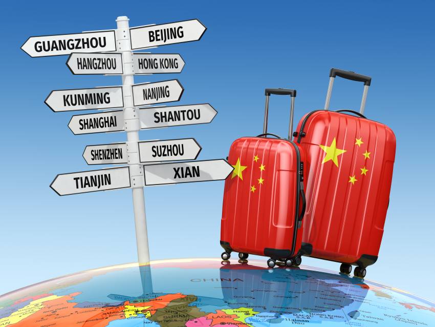 Travel-concept-suitcases-signpost-what-visit-china-3d - travel and tour world