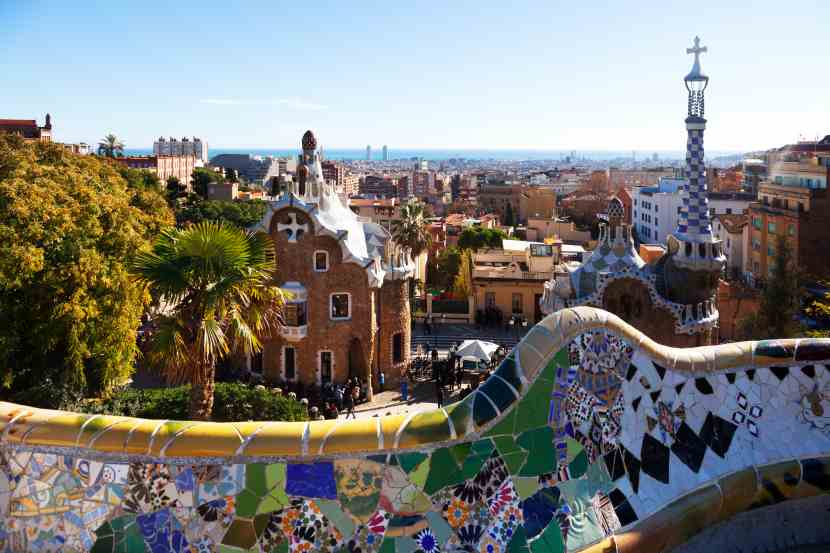 View-park-guell-winter-barcelona - travel and tour world