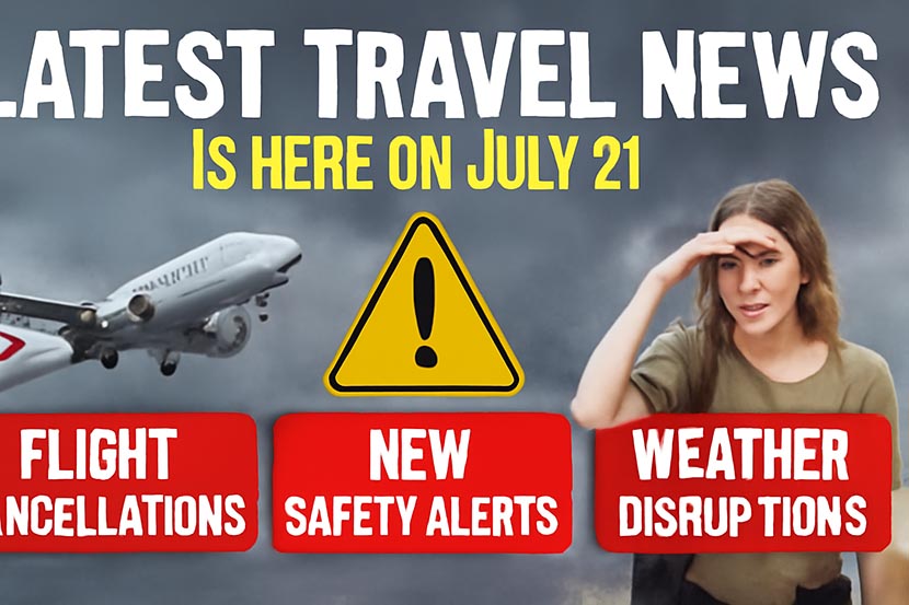 Latest Travel News is Here on July 21: Flight Cancellations, New Safety Alerts, and Weather Disruptions