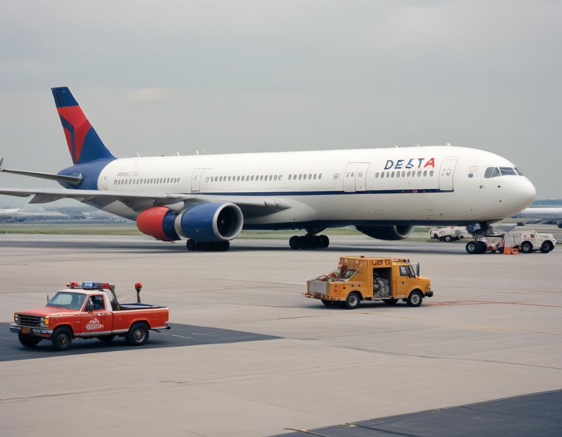Delta Air Lines A330 with Two Hundred and Seventy Passengers From Rome ...