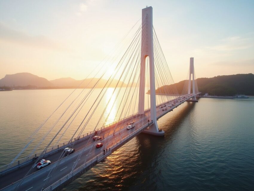 Miri Marina Bridge, A New Landmark for Tourists in Miri