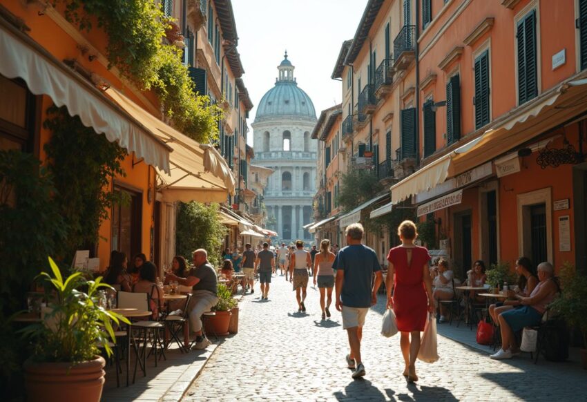 Walking through romes streets - travel and tour world