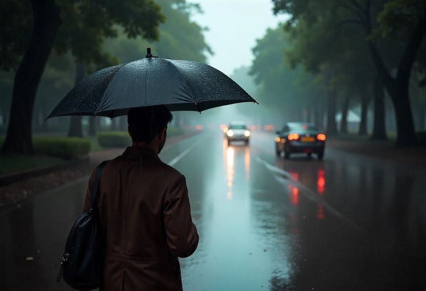 Delhi Weather Update: Improved AQI, Heavy Rains, and Travel Advisory for Airport Commuters Amid Traffic Disruptions