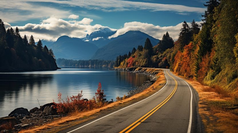 Minimalist-photorealistic-road - travel and tour world