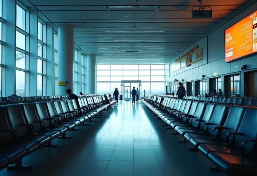 Empty las vegas airport terminal - travel and tour world