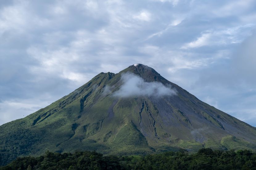 Tourists enjoying a guided hike in canlaon city near kanlaon volcano, which has reopened after a volcanic alert level downgrade.