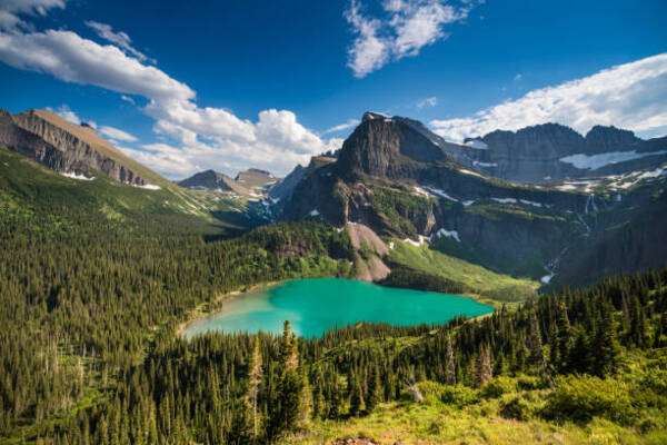 Montana - western usa summer mountain famous place grinnell lake - travel and tour world Montana
US