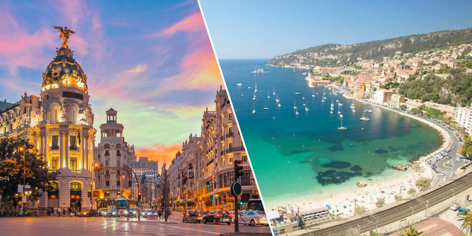 Nice-and-Madrid-1-جهان سفر و تور پروازهای دلتا مسیرهای سفر در اروپا