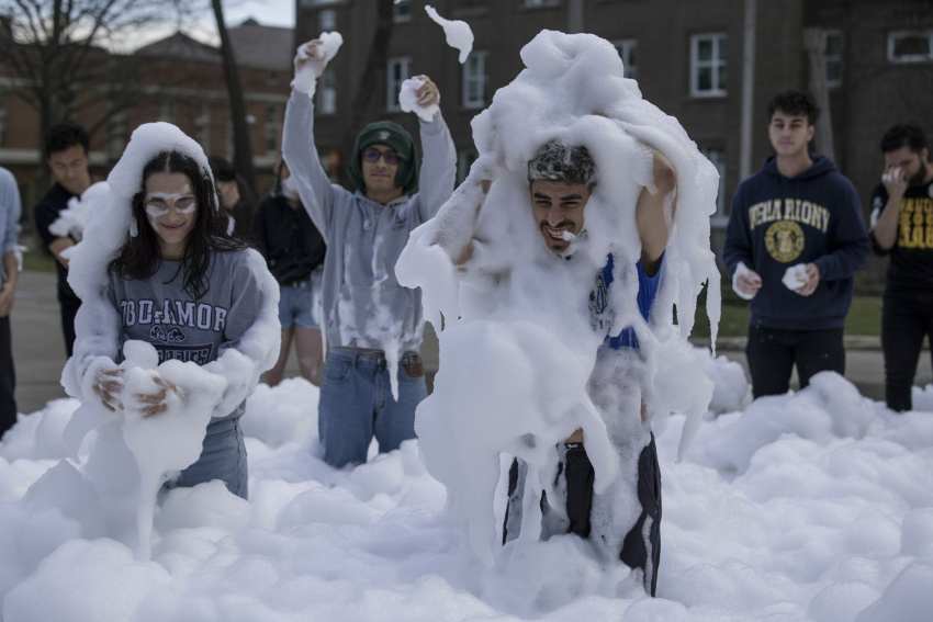 Raisin monday at st andrews university is a unique foam-filled tradition that impacts the travel and tourism industry attracting visitors to scotland - travel and tour world Raisin monday at st andrews university is a unique foam-filled tradition that impacts the travel and tourism industry, attracting visitors to scotland.