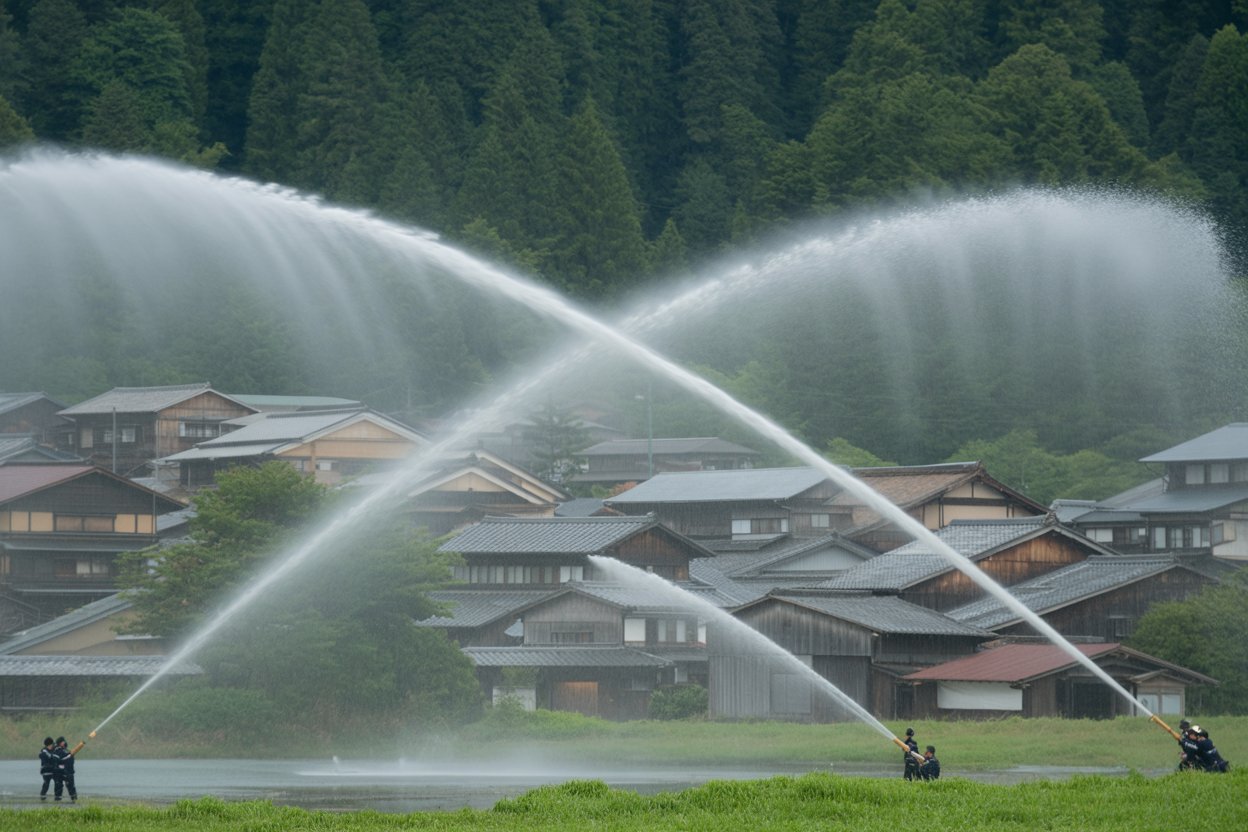 Japan’s Mountain Village Turns Into A Misty Spectacle As Water Cannons Protect Shirakawa-go’s Historic Heritage Homes From Fire – New Update Japan’s Mountain Village Turns Into A Misty Spectacle As Water Cannons Protect Shirakawa-go’s Historic Heritage Homes From Fire – New Update