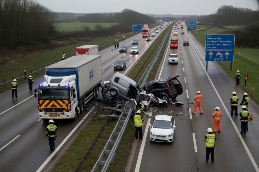 M40 In Warwickshire Closed After Lorry Crash: Drivers Warned Of Severe Delays And Traffic Chaos