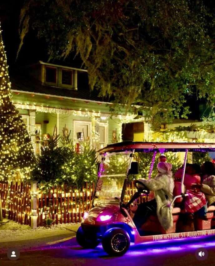 Experience the Magic of St. Augustine’s Nights of Lights with Dazzling Pinkmas Tours, Grinch Adventures, and Elf Hunts!