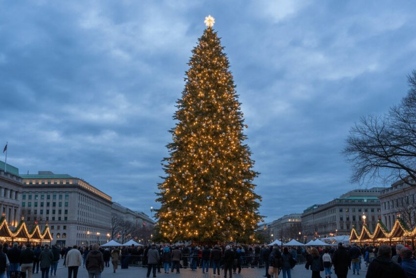 Washington DC Joins Boston, New York City, Dortmund, Paris, Copenhagen, Kraków and Many Other Cities Around the World Kicking Off Christmas Festive Season with the Lighting of its Iconic X Mas Trees