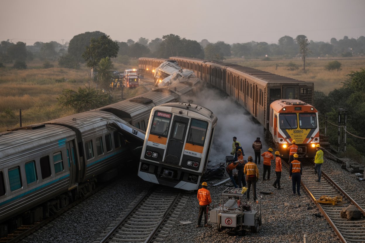 India’s Tragic Train Collision Kills 11 And Injures 20, Exposing Major Rail Safety Failures And Raising Urgent Concerns