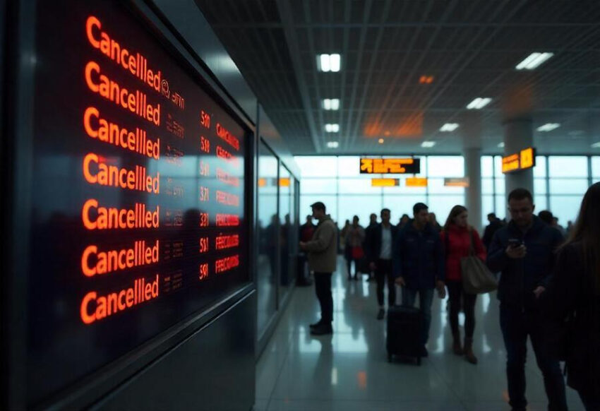 More Than 240 Flights Cancelled and 2500 Delays,
US,