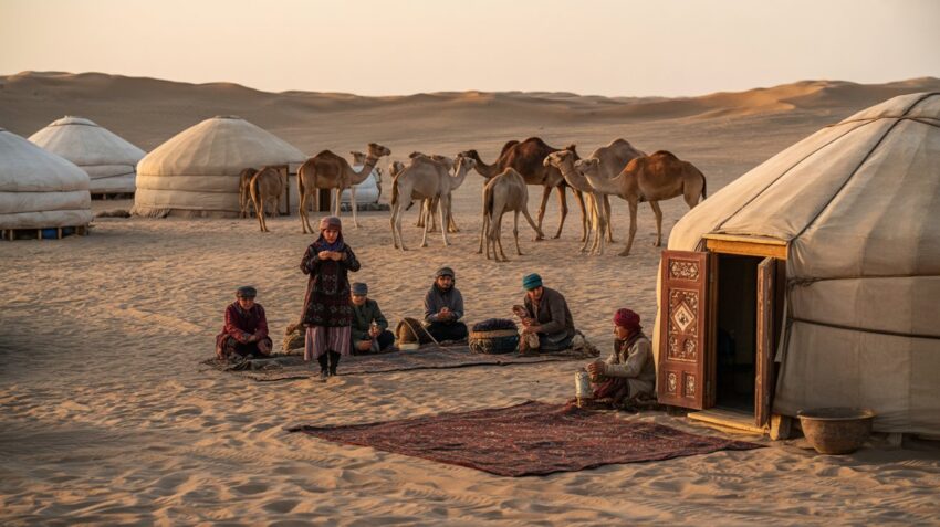 Visit a Typical Desert Nomad Settlement: Experience Traditional Turkmen Life at the Edge of the Desert