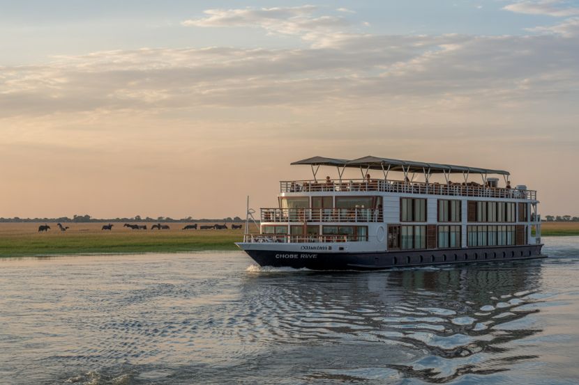 AmaWaterways river cruise ships provide an exclusive safari experience on the Chobe River, offering close encounters with Africa’s wildlife.