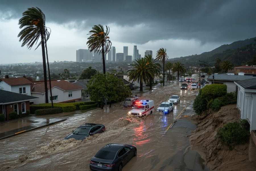 Los Ángeles y Malibú se enfrentan a una tormenta catastrófica: inundaciones, deslizamientos de tierra y pesadillas en los viajes paralizan la costa oeste. Los Ángeles y Malibú se enfrentan a una tormenta catastrófica: inundaciones, deslizamientos de tierra y pesadillas en los viajes paralizan la costa oeste.