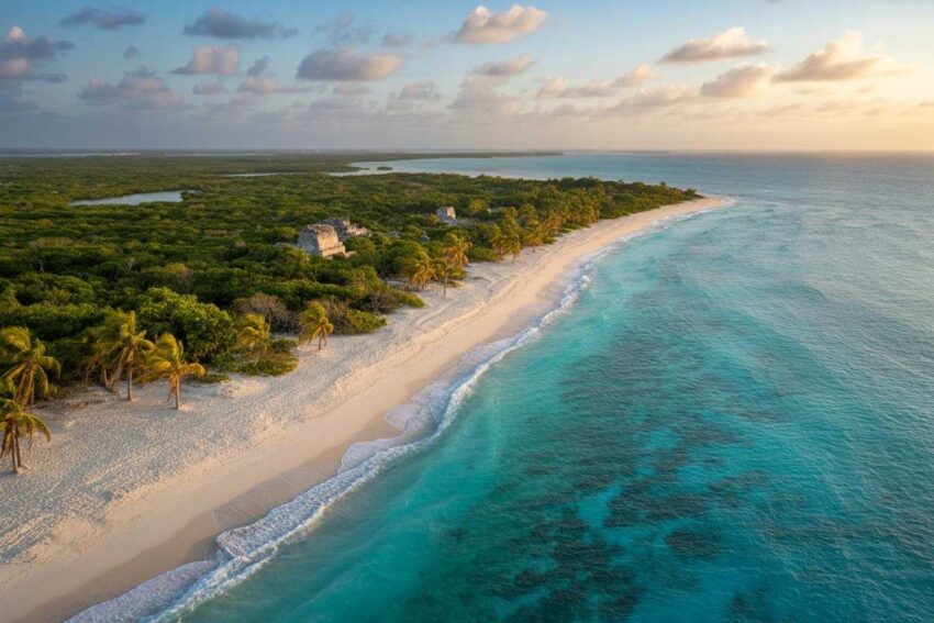 - travel and tour world Image of yucatán peninsula’s caribbean coastline in mexico