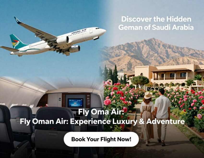 Oman air - travel and tour world Oman air's Muscat–Taif flight launch in 2026 is set to be the secret to transforming Saudi tourism and luxury hotels.