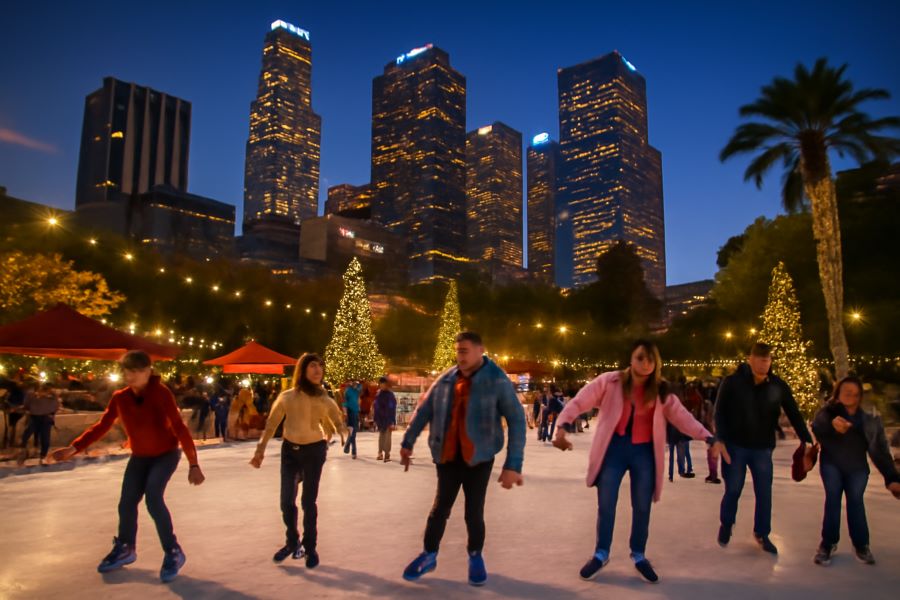 Downtown Los Angeles Brings the Holidays to Life with a New Ice Skating ...