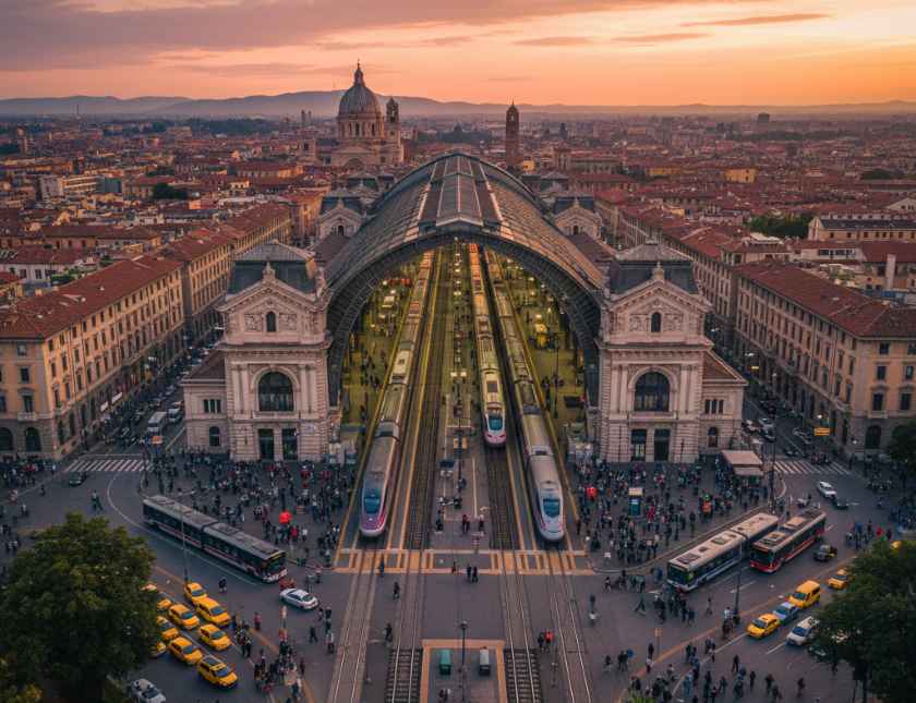 Railway station in italy - travel and tour world Italy