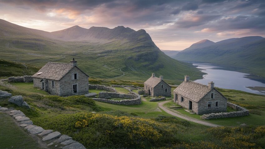 Chgnavor Village Ruins – Stone-Built Ancient Settlement Above Lakes and Mountains