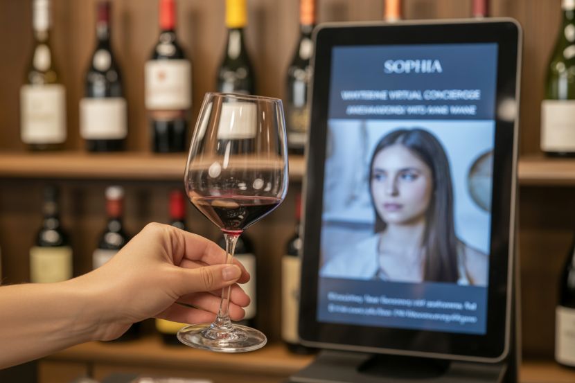 Sophia, the virtual concierge, enhances wine-tasting experiences at valle della pace winery. - travel and tour world Sophia, the virtual concierge, enhances wine-tasting experiences at valle della pace winery.