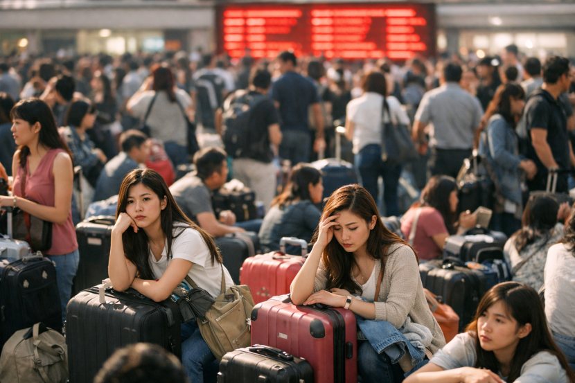 Thousands Of Passengers Stranded In Asia As Japan, Thailand, Singapore, UAE, Indonesia, India, China, And Hong Kong Delay 2,894 And Cancel 52 Flights