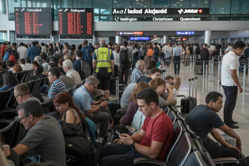 New Zealand’s airports face chaos as 94 flights are delayed and 10 cancelled, causing major disruptions at Auckland, Wellington, Christchurch, and more.
