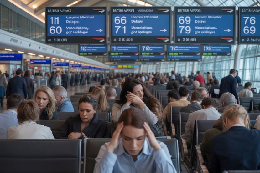British airways cancels 9 flights and delays 98 at houston bush int’l, leaving travelers stranded across u. S. Airports. Passengers voice frustration over ongoing delays.