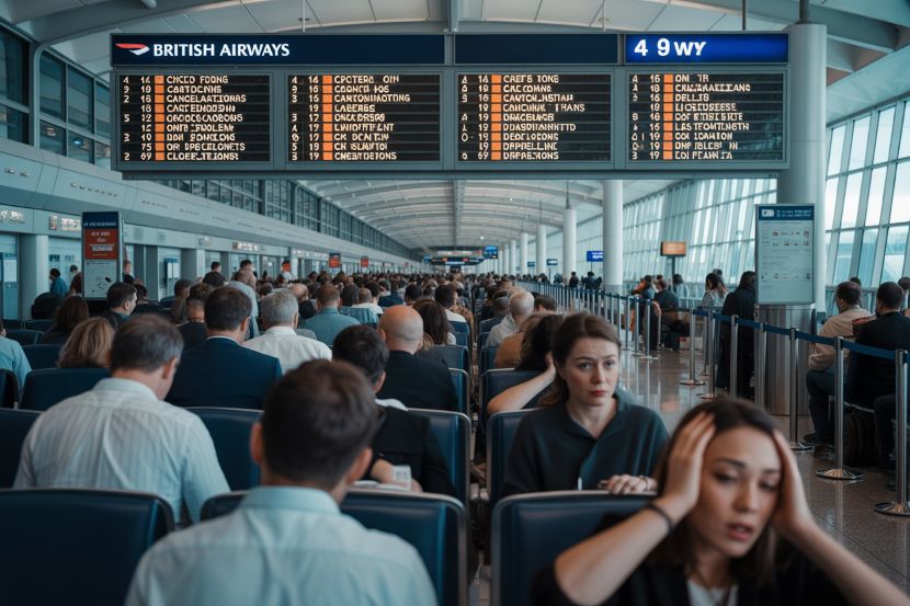 British airways cancels 16 flights and delays 69 at london heathrow, disrupting travel across the uk and europe as thousands of passengers face travel setbacks.