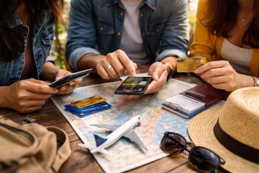 Image of people planning a trip