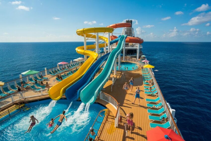 Waterpark on a mega cruise