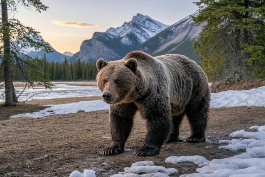 - travel and tour world A hyper-realistic spring scene in banff national park
