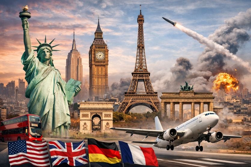 US Joins UK, Germany, France And Other Countries in Reducing Flight Operations as Emirates, Qatar Airways, Air India and More Suspend Routes Amid Middle East Conflict