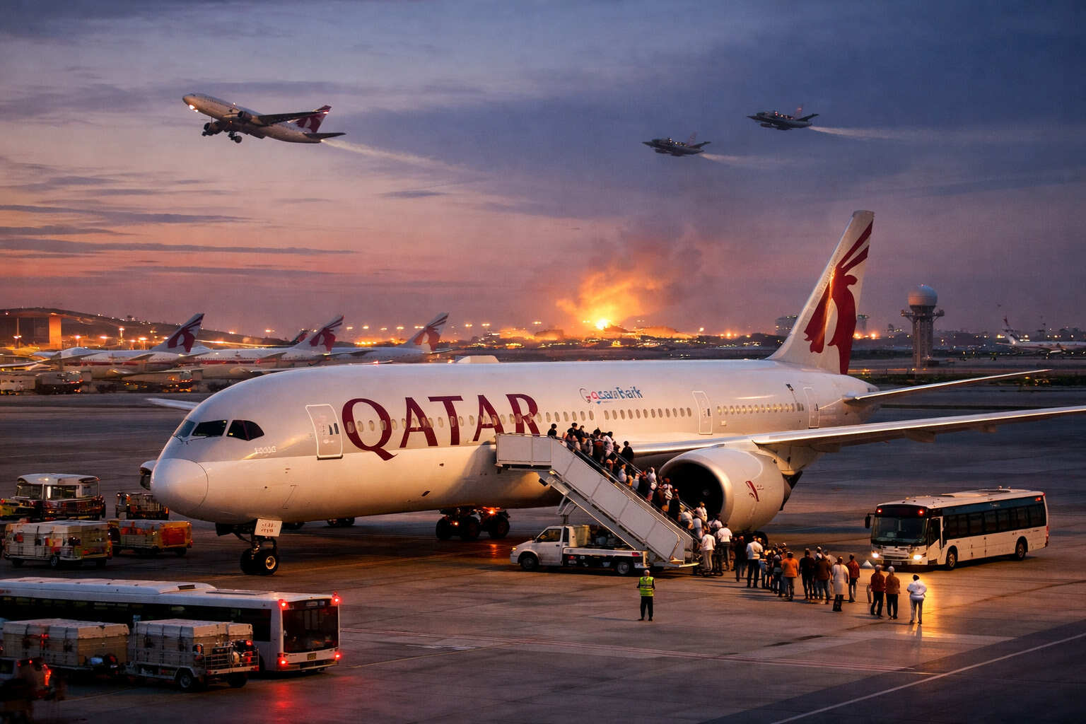 Qatar Airways Ensures Safe Travel For Passengers From Doha Amid Ongoing Airspace Disruptions By Offering Temporary Flight Schedules To Reunite Travelers With Loved Ones Quickly