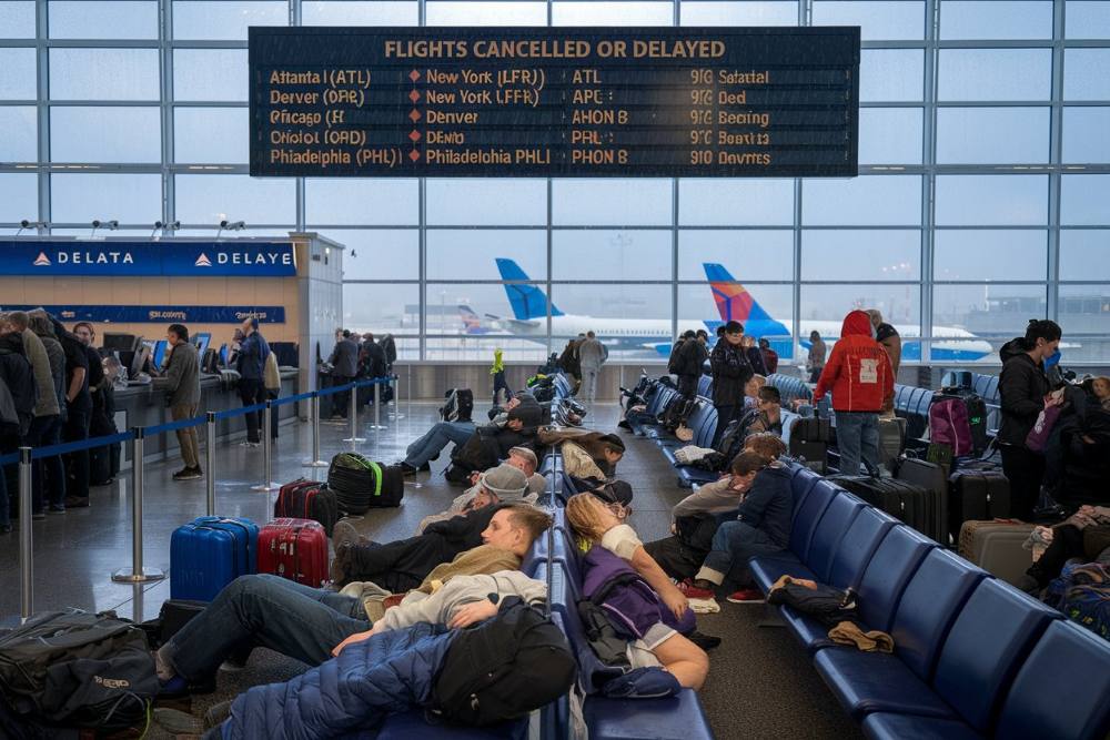 Thousands Of Travelers Stranded In Us As Delta, Spirit, American, Qatar, Southwest And More Airlines Cancel 1,089 Flights And Delay 5,175 At Atlanta, New York, Denver, Buffalo, Philadelphia, Chicago And Beyond