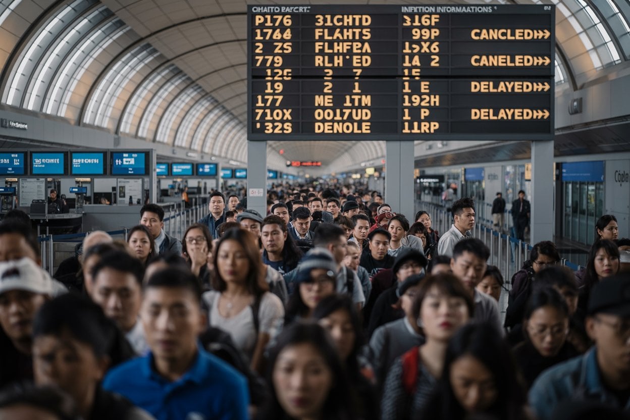 Hundreds Of Passengers Left Behind At Hartsfield-jackson Atlanta International Airport In The United States As 108 Flights Are Delayed And 4 Canceled, Impacting Delta, American Airlines, And Other Carriers To Cities Including New York, Miami, Dallas, And Los Angelesleft Behind